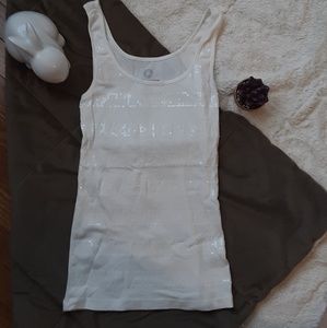 Old navy off white sequin tank xs